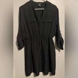 Rue 21 black dress with roll up sleeves. Size XL